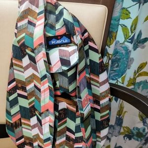 KAVU rope sling bag in coastal blocks